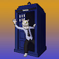 Hey Kid. Wanna go time travel? [Eurofurence 25 Badge]