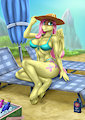 Sweating at the beach