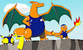Charizard & Charmander (School Swimwear)