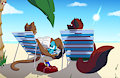 Relaxing on the Beach by DualSwordsmanTenyo
