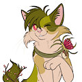 Single telegram sticker: Flower kitty