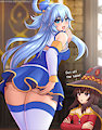 Aqua and Megumin by TwistedScarlett60