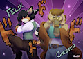 [C] Felix & Chester JoJo Door Sign & Badges