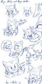 Miyu and Rouge doodles 1 by esthelar