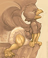 Perched Pamped (Messy) Birdy