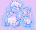Ozzie and Tavi Anniversary Cupcake