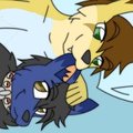 John and His Pet Eevee ~noms~ by Threeinone