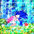 Blue Sapphires hipping Sonic and Sally Acorn My Legendary Destiny by alexramizs