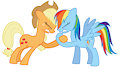AJ & RD Hoof Wrestling Vector