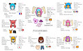 Refs of all my characters! New designs!