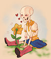 baby bone and flower