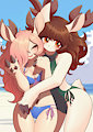 Mother - Daughter Reindeer