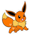 Silky orange the Eevee by furryfluffywolf