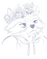 Rocket in a Flower Crown by Apel