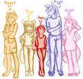 Characters line up! 