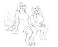 Two friends hanging out commission by Omnoproxy