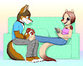 Benjamin and Kara: Footrub by megacycle