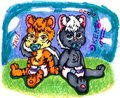 Ozzie n Tavi by Kekolunarwolf
