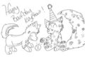 Happy Barfday Keychain!