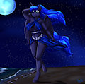 Moonlit Stroll (2019 redraw) by BrushStroke