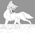 Patreon reward: Balto Trapped (Line art)