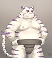 White tiger sumo wrestler