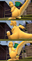 Dragonite VS. Pichu by Crazedsensation