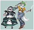 Mirai and Hikage by catsmeow