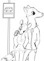waiting on the bus by Vivigator