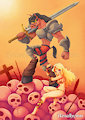 Blindstrike and Aurea - Skull Mountain (commission)