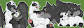 Kaji Sticker set: Anniversary trio