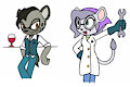 Conceptual art - Hyena and White Lion by neoeclipse