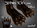 YCH 3D Paws + icon!