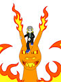 Sitting on top of a Gigantamax Charizard