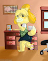Isabelle at Work by Perinia