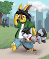 "Walking" the Raccoon by ArmedDillo
