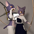 girls with weapons by coliser