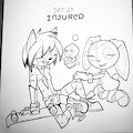 Inktober 2019 (Day 29: Injured) by MachineWithSoul
