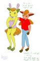 Joshua meets the vulpix Bunny. by Junion
