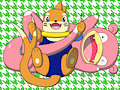 Buizel & Slowpoke by Sawarareshi
