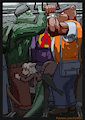 Sebun in the subway.