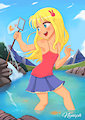 Usagi Fishing (Spring)