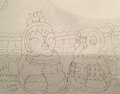 Piplup Cole And Piplup In A Diaper Sketch