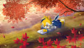 Red Autumn Leaves by TaviMunk