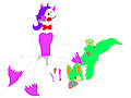 Duo de Cautivos (Mangled y Lobatolf) [Aalex925 en DeviantART] by MangledTheArcticWolf