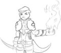 Izzy the Otter-Knight by IzzyTheWolf
