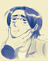 him face is squish