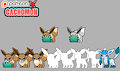 Eevee - Eevee evolves into Glaceon Action [WIP shimeji]