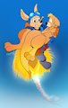 Sparkster the Rocket Knight Saves Ruser by Dawmino