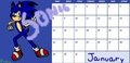 SONIC CALENDAR -- January